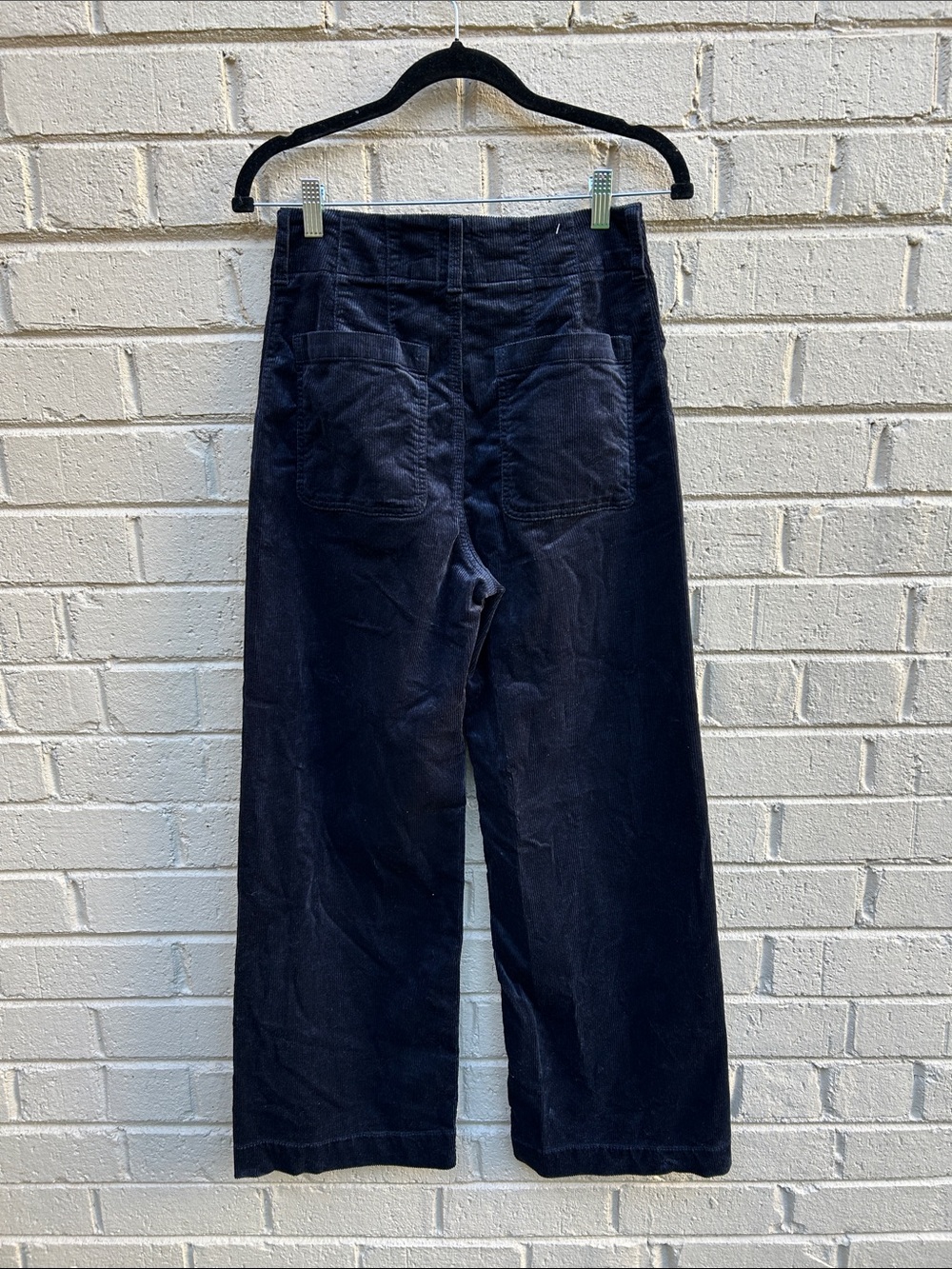 Anthropologie Maeve Colette Corduroy Scalloped Pockets Wide Leg Pants 27 TALL - Picture 4 of 11